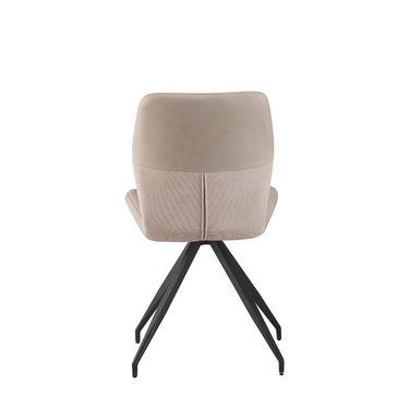 Selina Dining Chair Taupe Beige Swivel Base