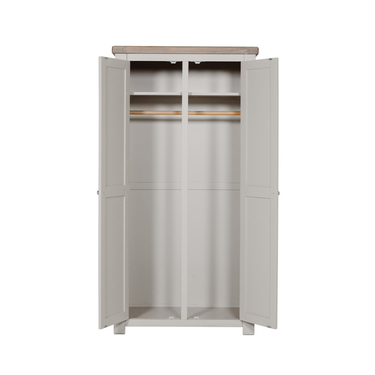 Henley Wooden Wardrobe  2 Door - Taupe