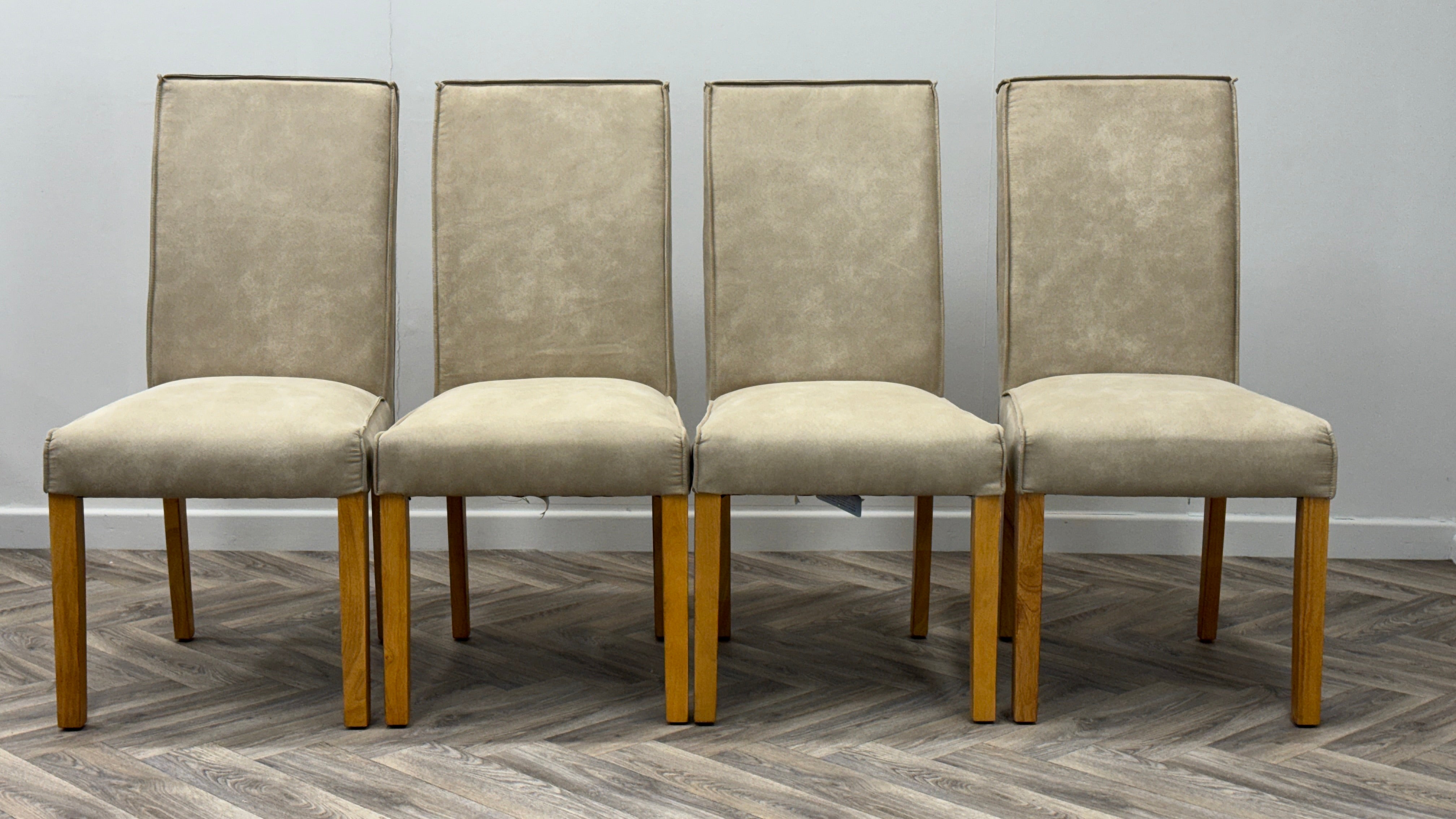 Faux Suede Dining Chairs x4