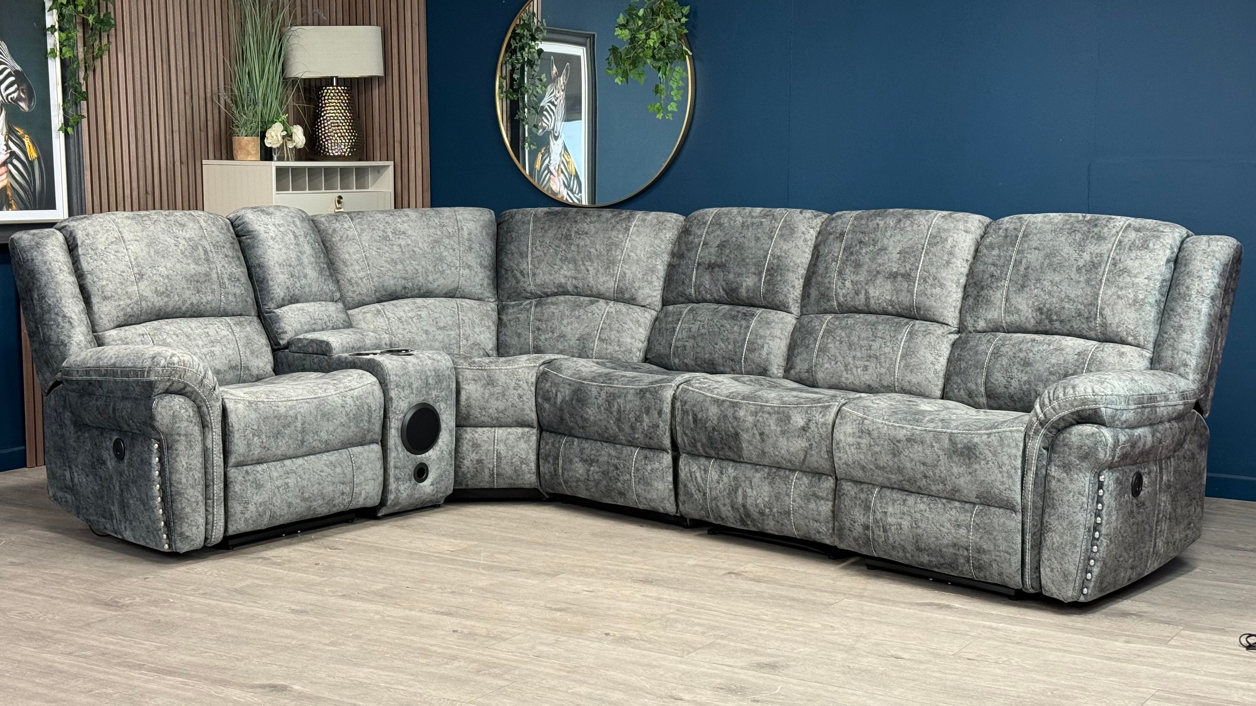 Infinity Modular Power Recliner & Console Corner Fabric Sofa