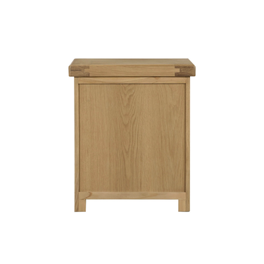 Denley Wooden Bedside Table 3 Drawer - Oak