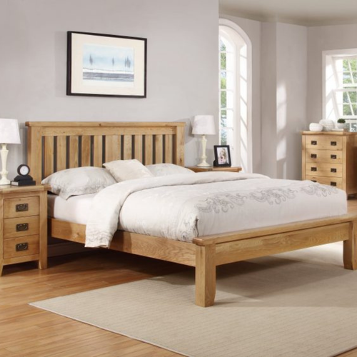 Brenner Oak Wooden Bed Frame
