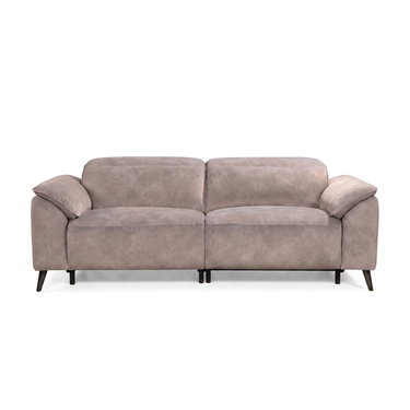 Hudson 3 Seater Power Recliner W/ Adjustable Headrests Fabric Sofa