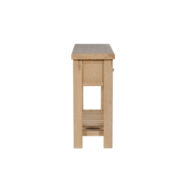Denley Wooden 3 Drawer Console Table - Oak
