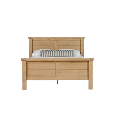 Denley Wooden King Size Bed 5' Low Footboard - Oak