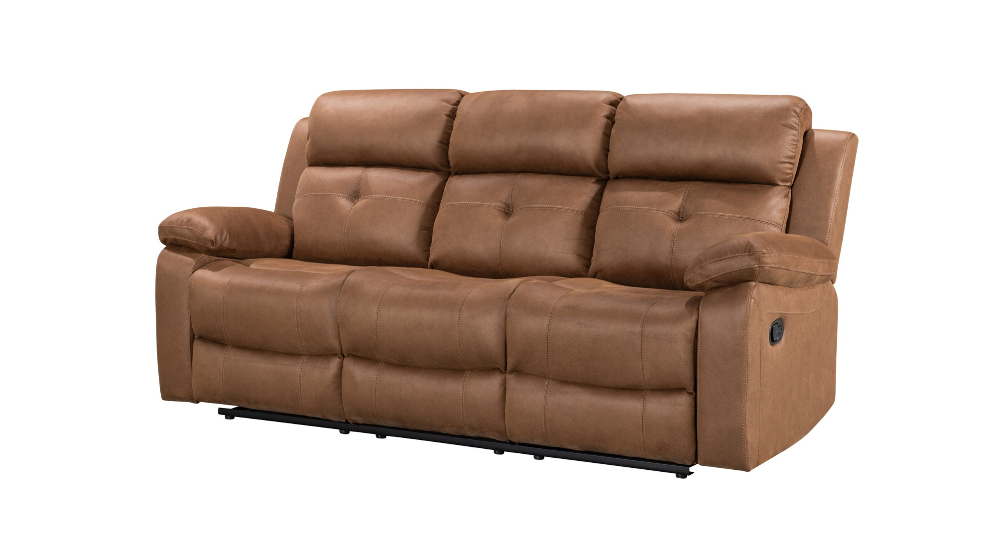 Yorkie 3 Seater Manual Recliner Fabric Sofa