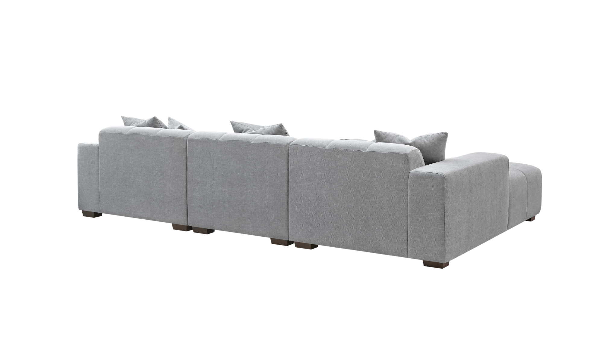 Leo Corner Chaise Sofa in Cloudy Grey Boucle - Lux Collection