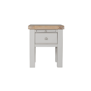 Henley Wooden Lamp / Side Table - Taupe