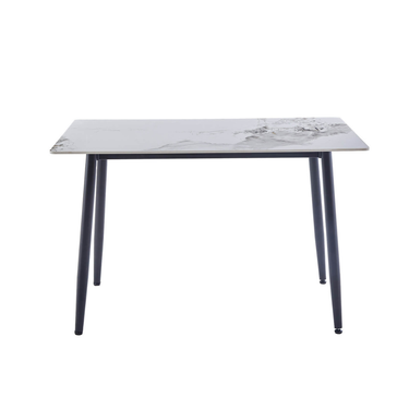 Monaco Dining Table Rectangle 160cm - White Sintered Stone