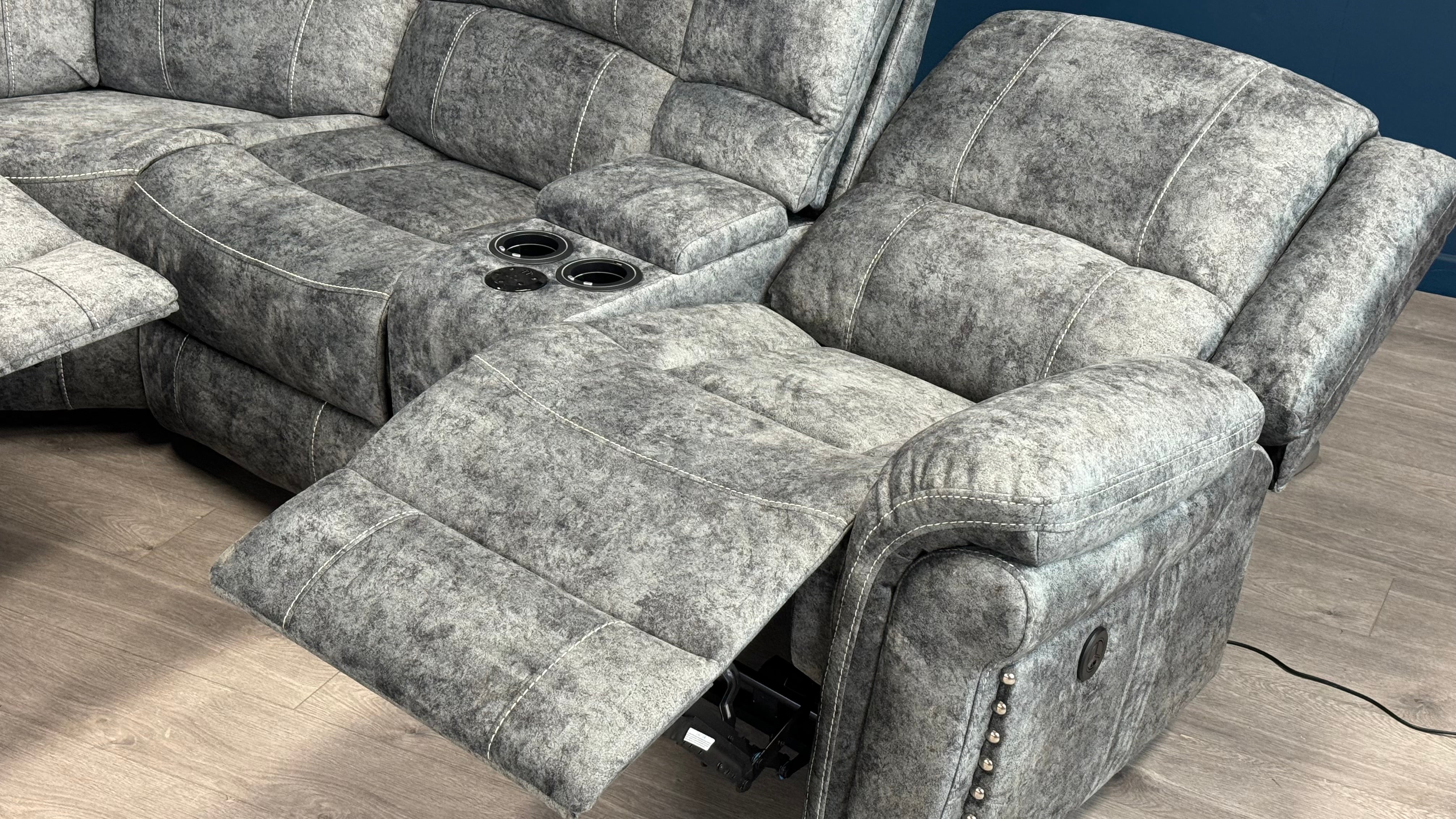 Infinity Modular Power Recliner & Console Corner Fabric Sofa