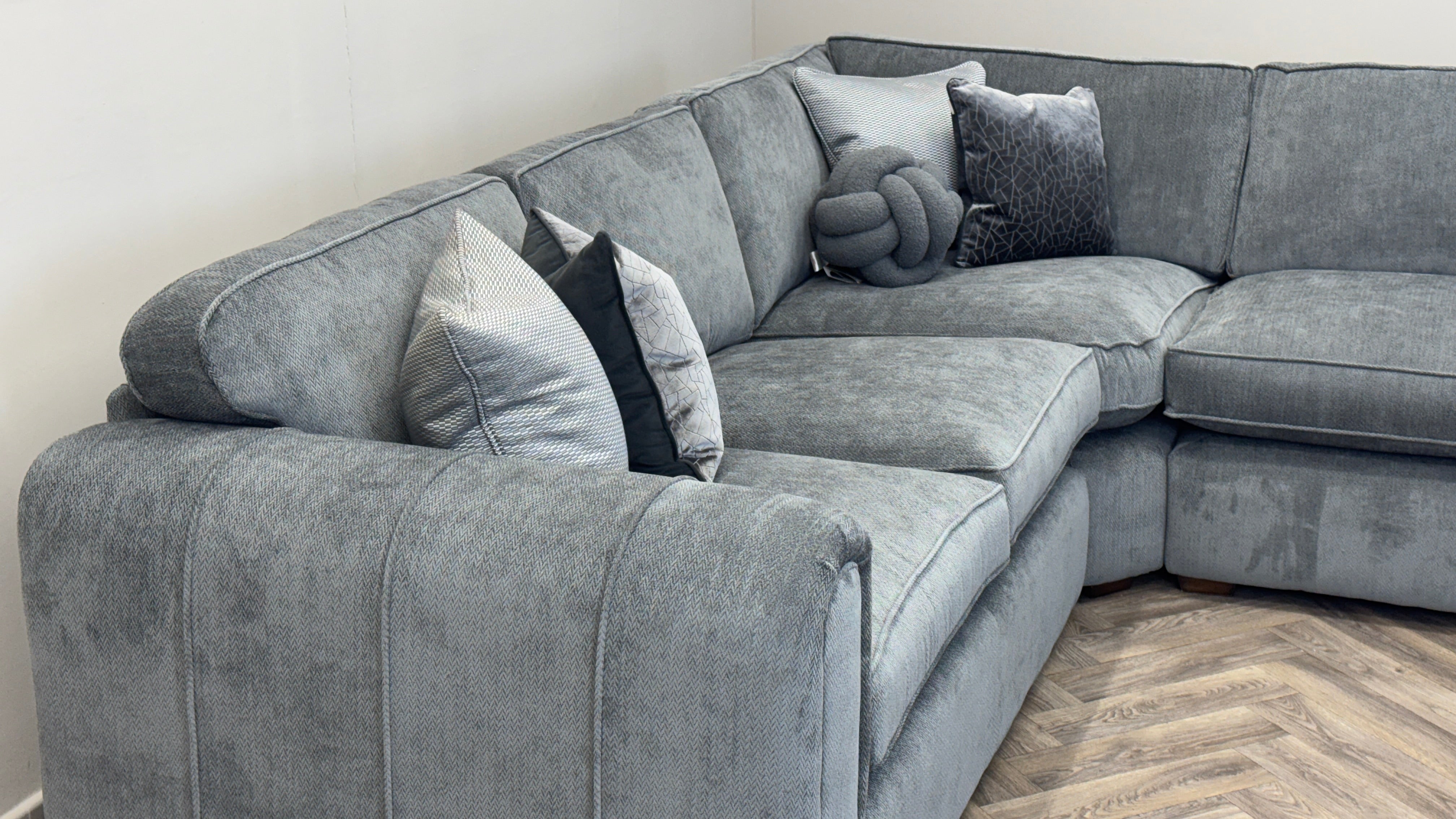 Roxy Night Shadow Grey Photography Sample Corner Sofa