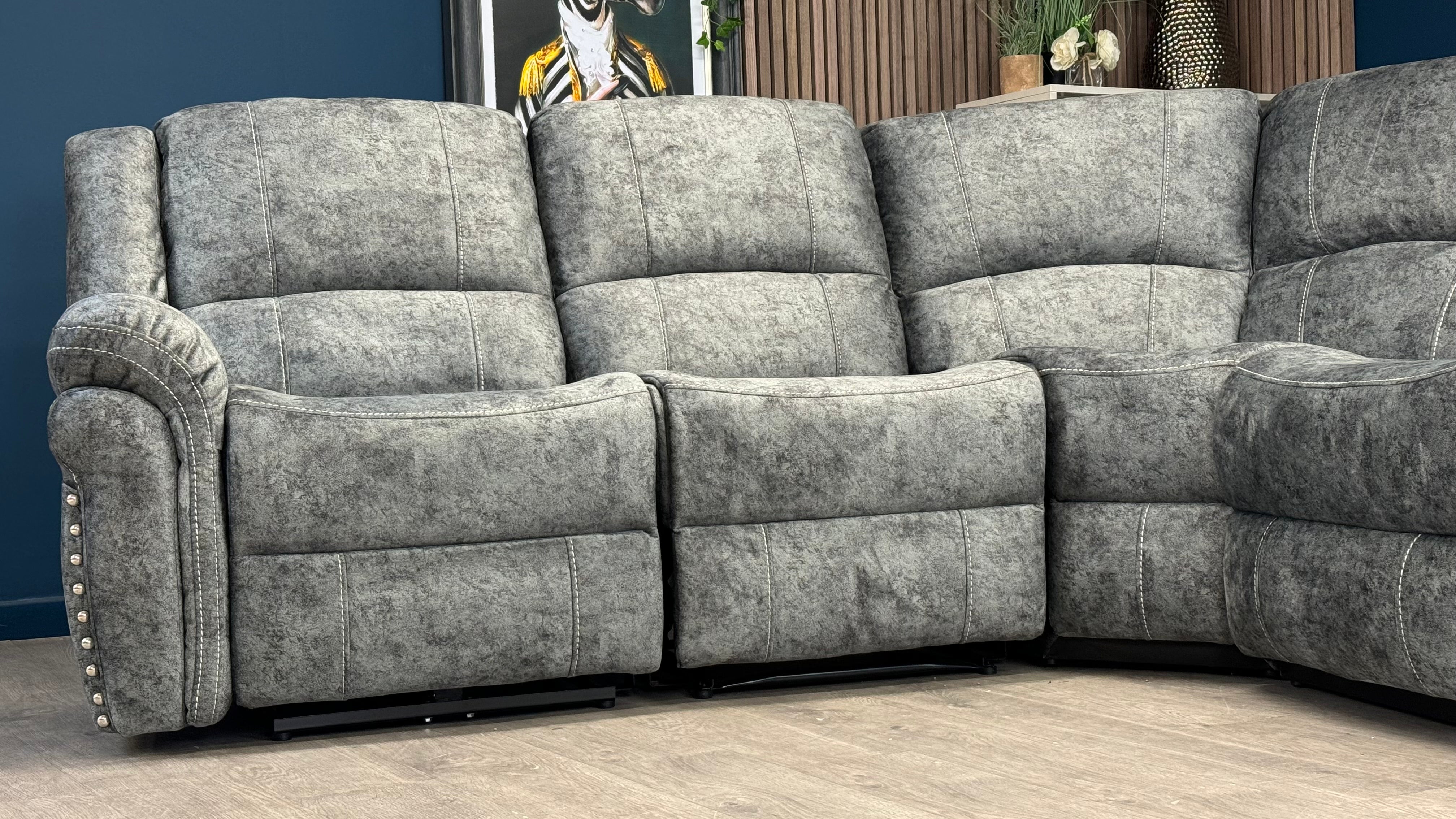 Infinity Modular Power Recliner & Console Corner Fabric Sofa