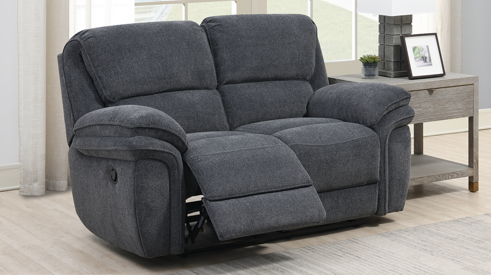 Superior 2 Seater Recliner Fabric Sofa