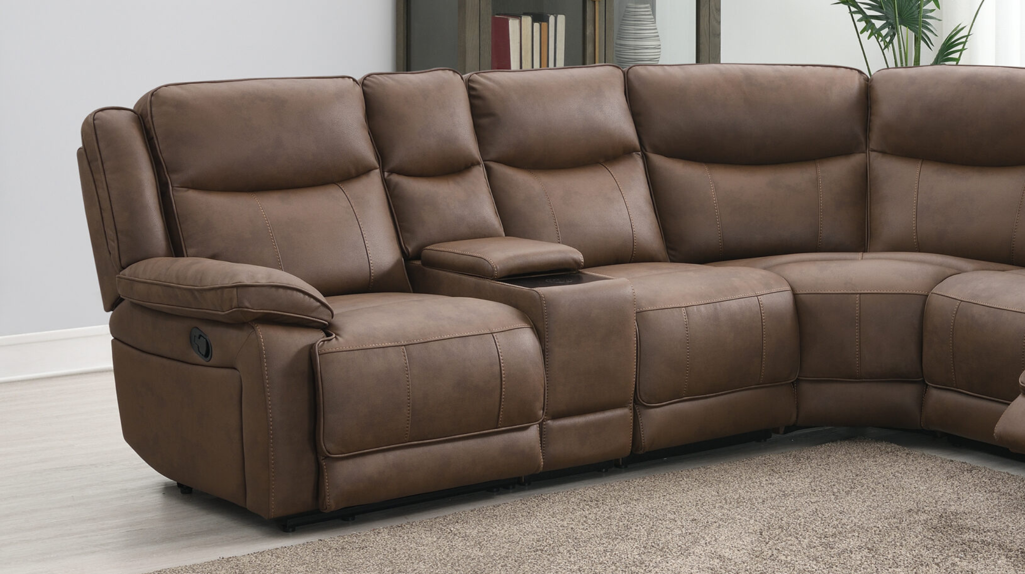 Morino 2 Corner 2 Manual Recliner Fabric Sofa