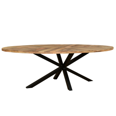 Karda 2.4M Oval Dining Table Mango Wood
