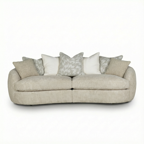 Lowry 4 Seater Fabric Sofa Curved