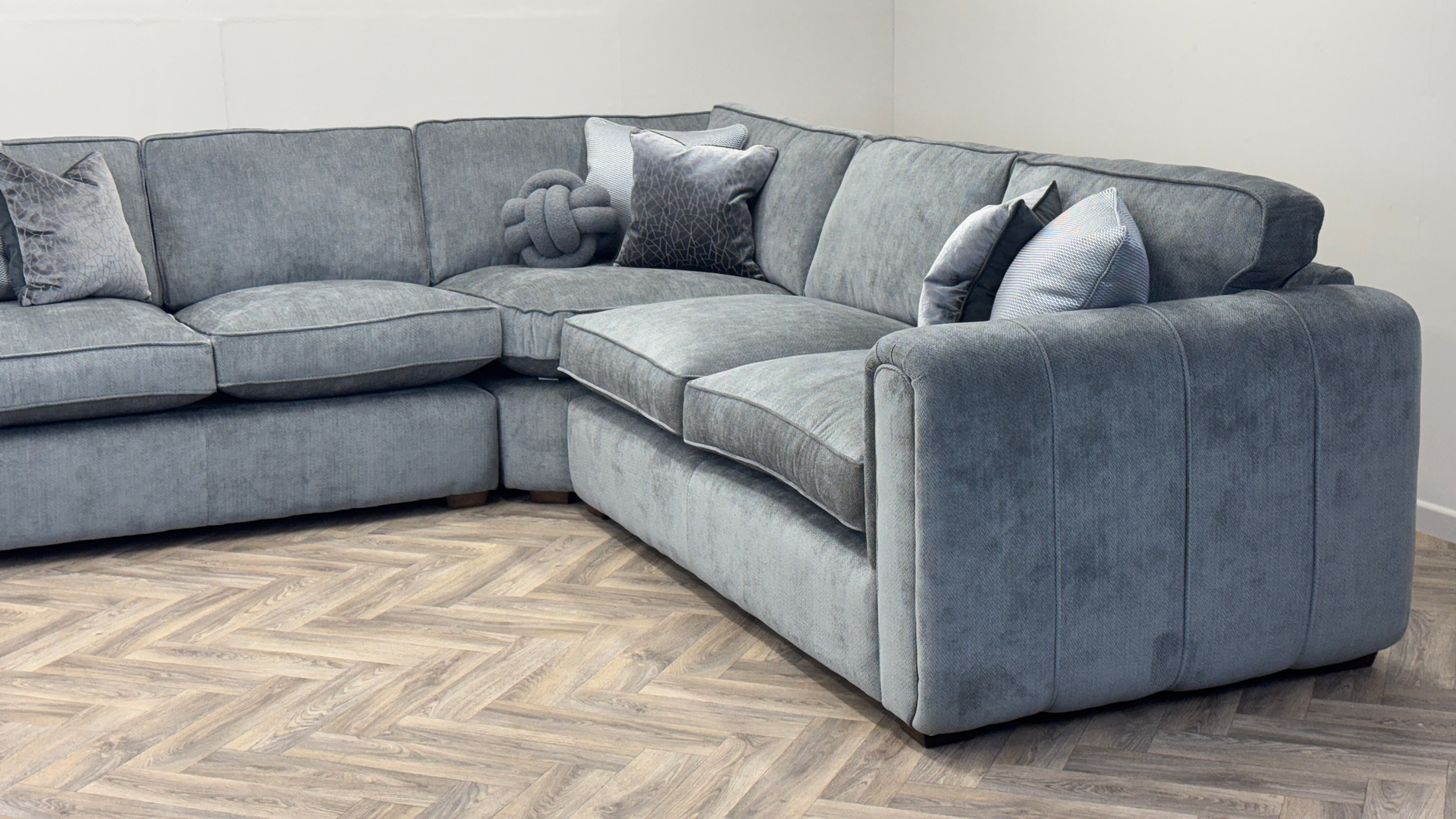 Roxy Night Shadow Grey Photography Sample Corner Sofa