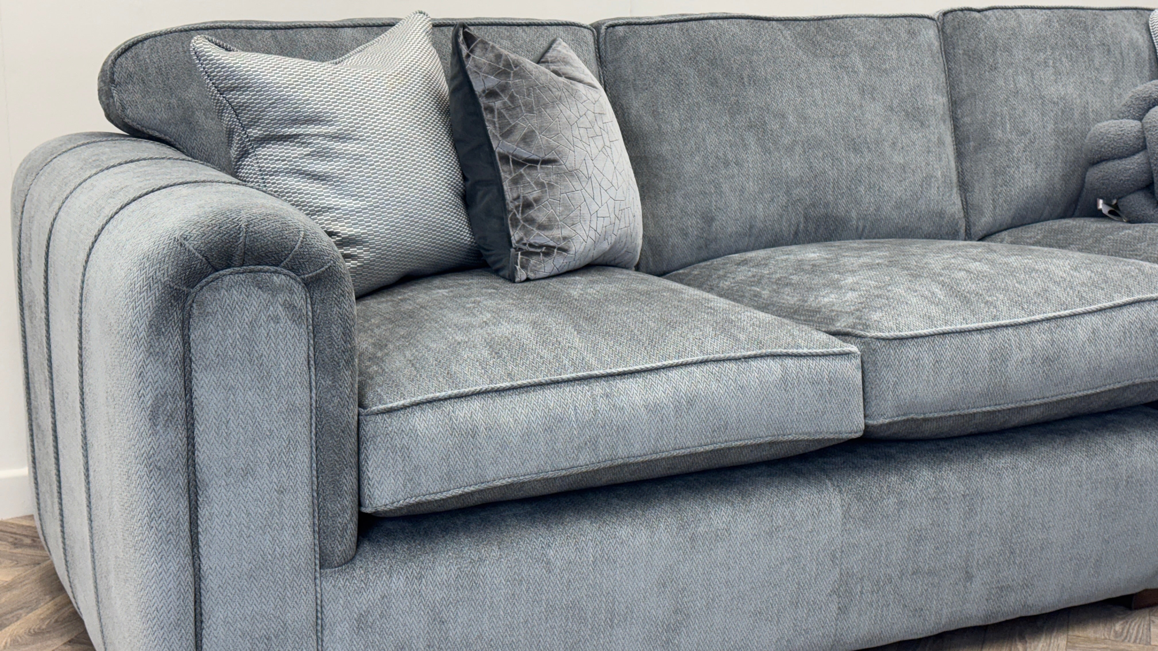 Roxy Night Shadow Grey Photography Sample Corner Sofa