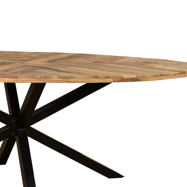 Karda 2.4M Oval Dining Table Mango Wood