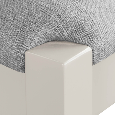 Henley Wooden Dining Chair Grey Fabric Seat - Grey