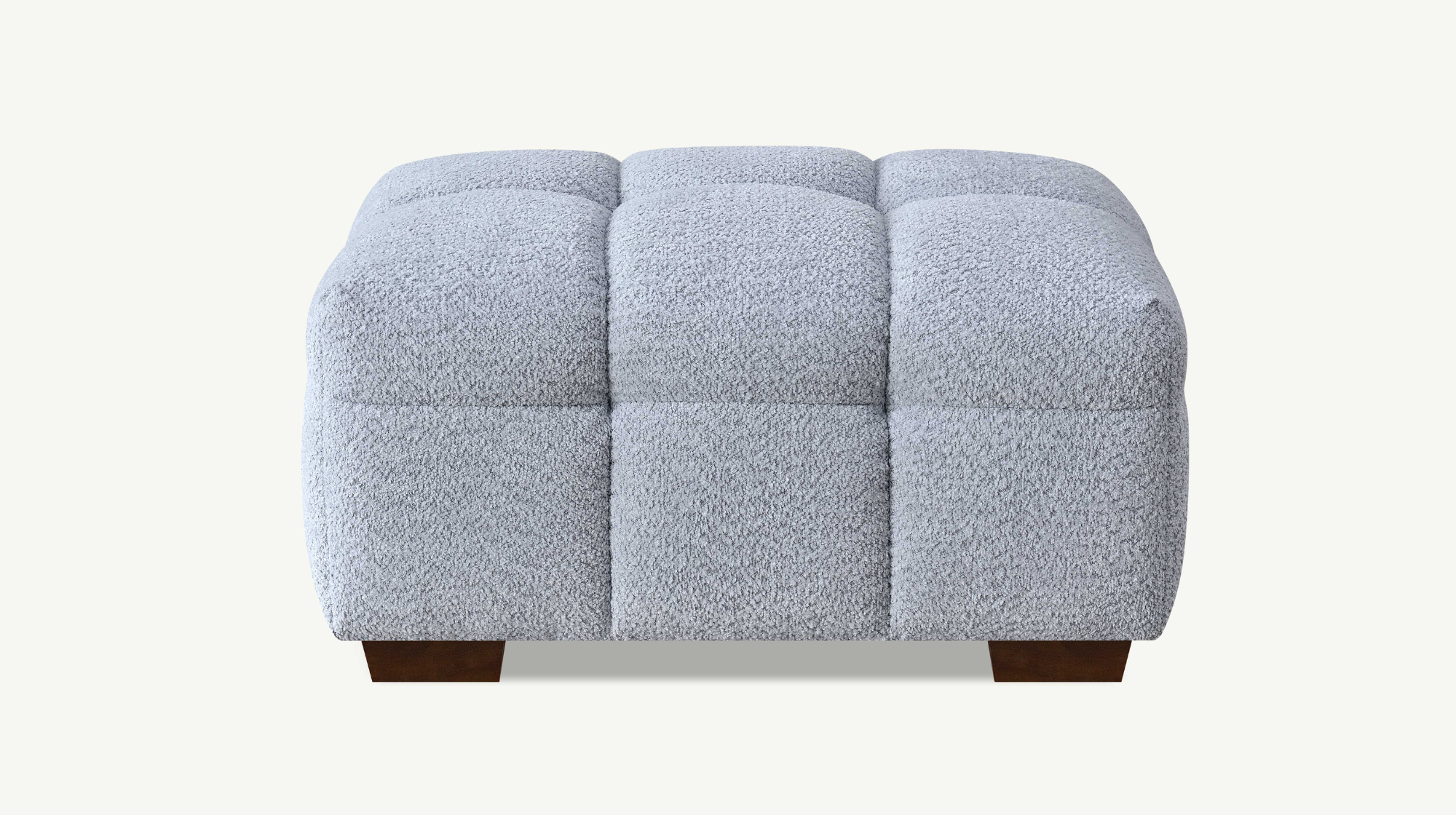 Harlem Footstool in Pearl Boucle Fabric