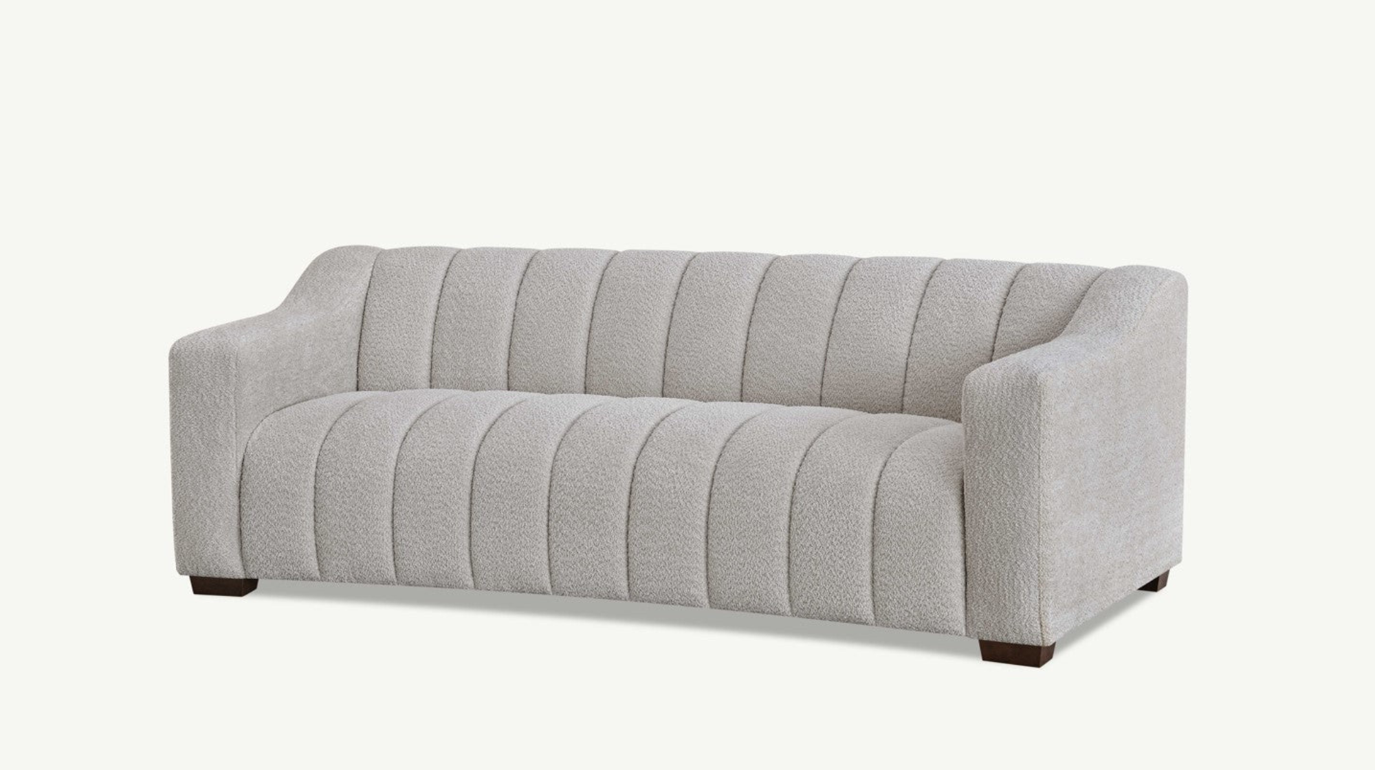 Amaris 3 Seater Curved Boucle Fabric Sofa