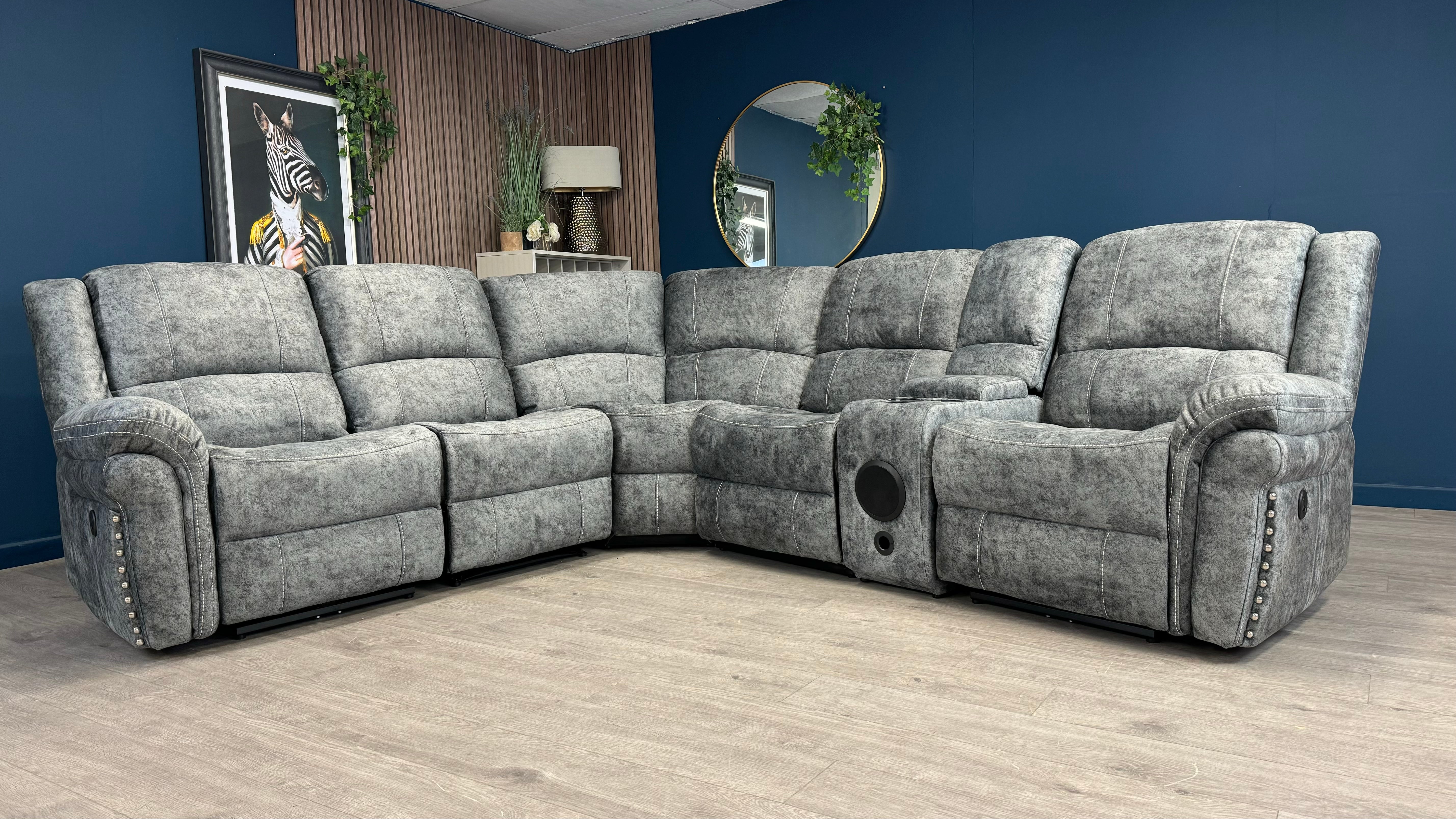 Infinity Modular Power Recliner & Console Corner Fabric Sofa