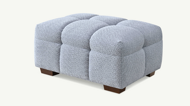 Harlem Footstool in Pearl Boucle Fabric