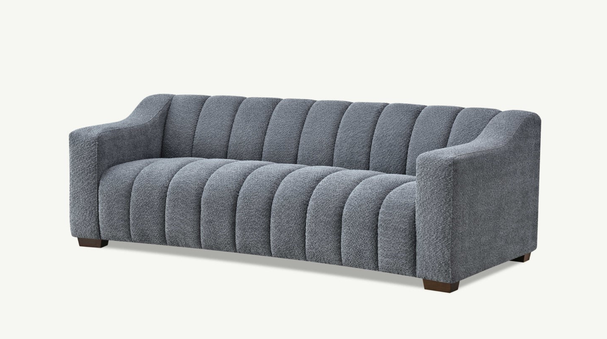 Amaris 3 Seater Curved Boucle Fabric Sofa