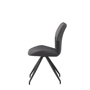 Selina Dining Chair Charcoal Swivel Base