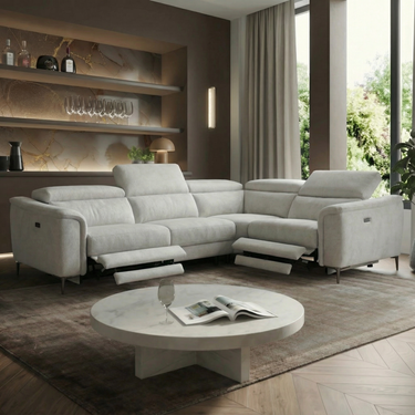 Seattle Modular Power Recliner Fabric Corner Sofa