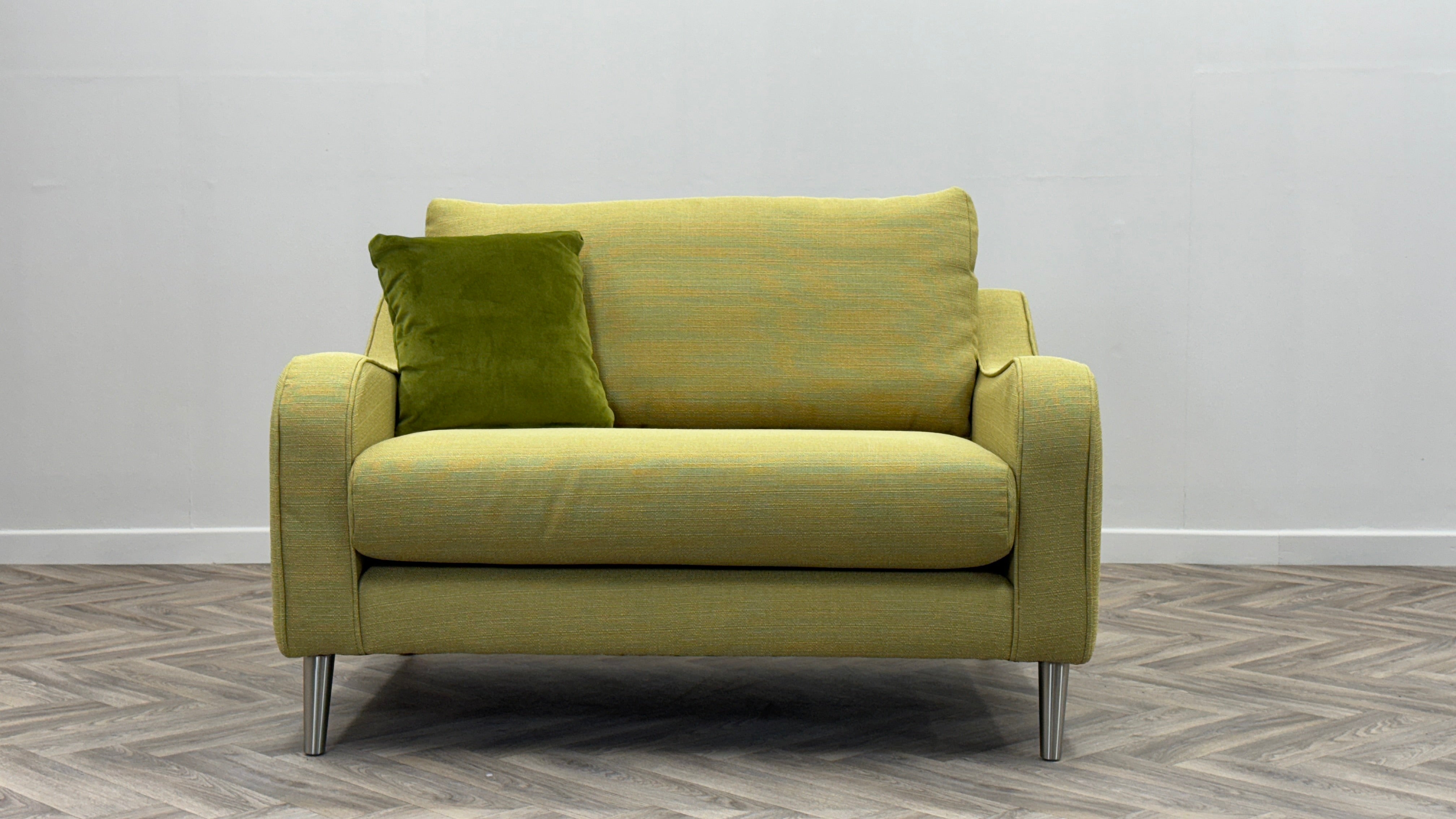 Loveseat Green Fabric Chair / Sofa - Oak Furniture Land