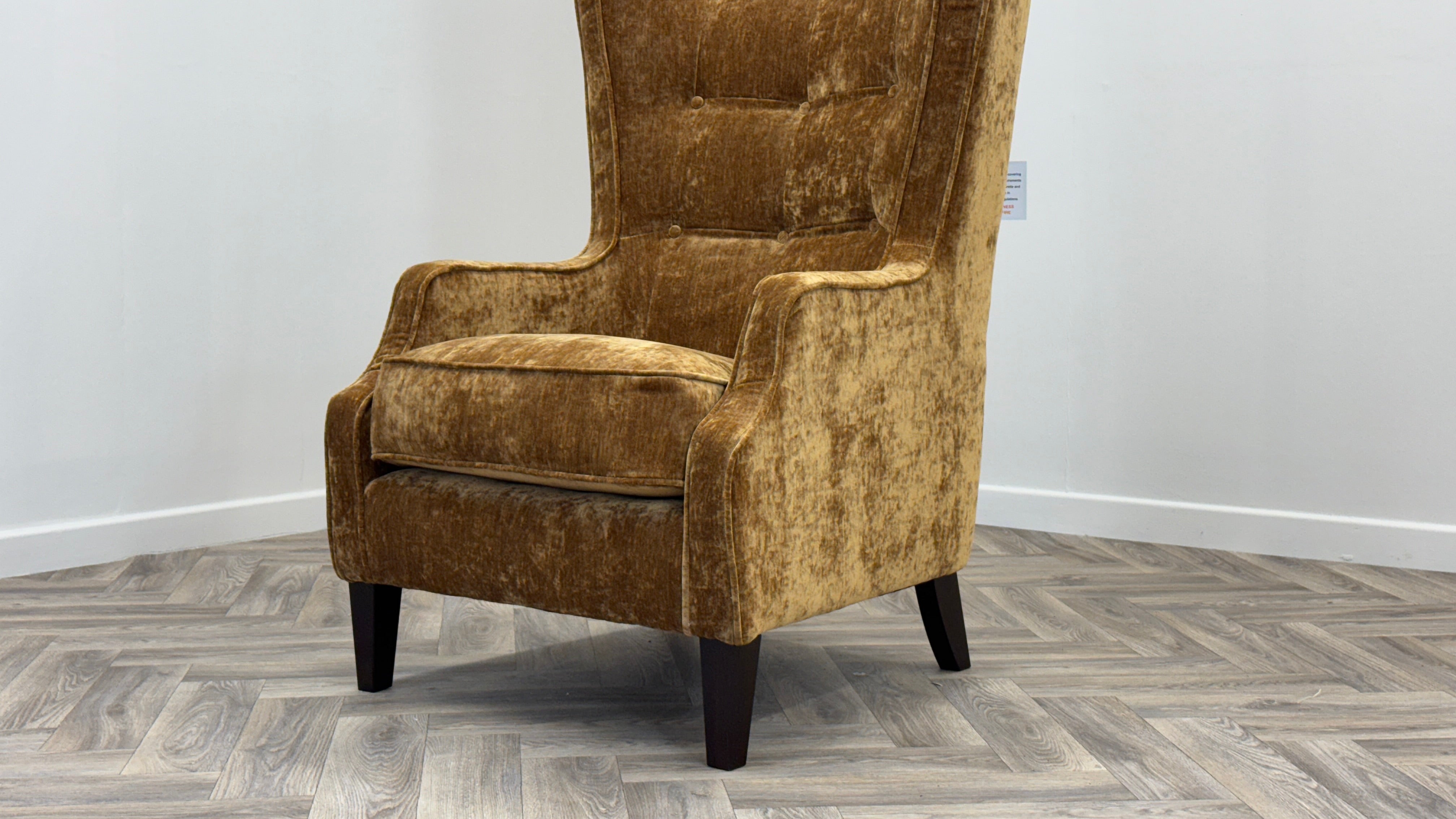 Throne Accent Chair High Back Pellier Bronze Fabric – Home Living