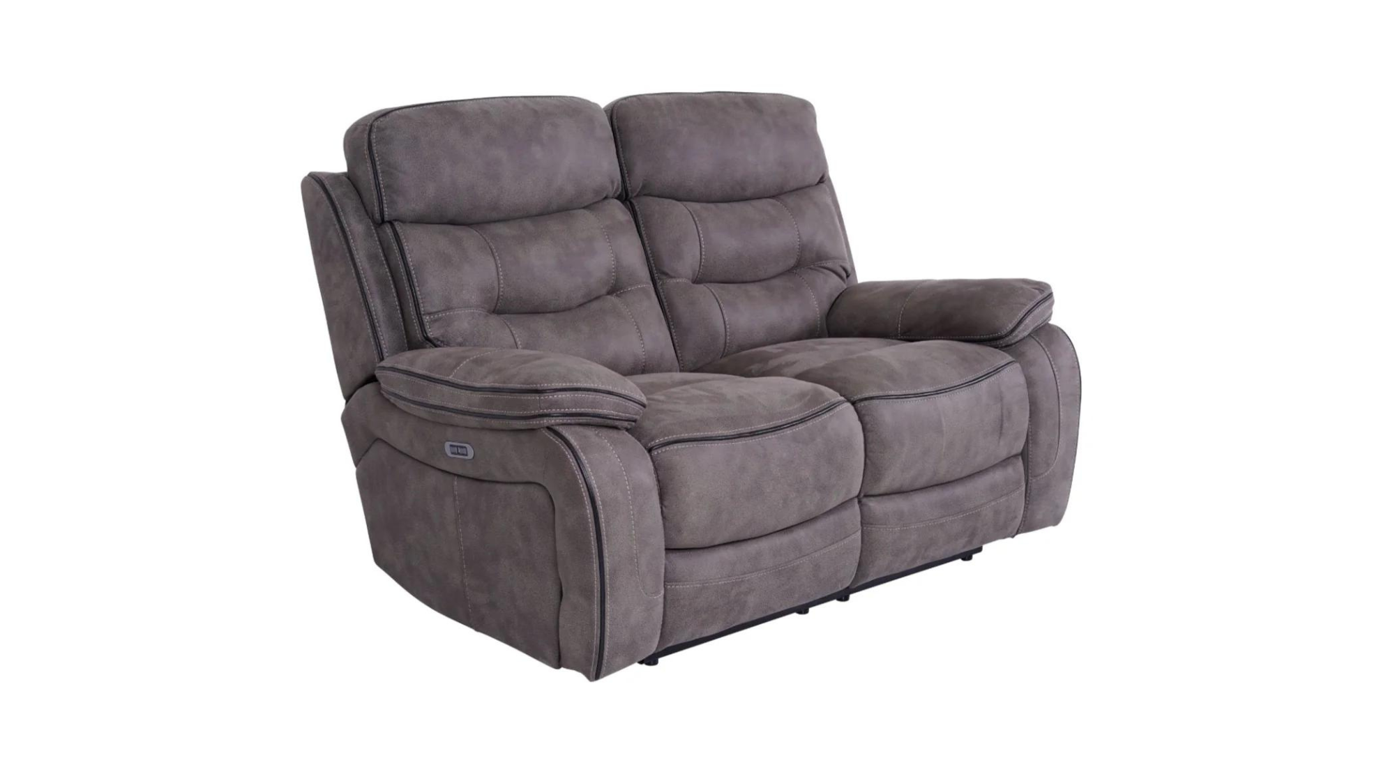Noah 2 Seater Recliner Grey Fabric Sofa - Brand New