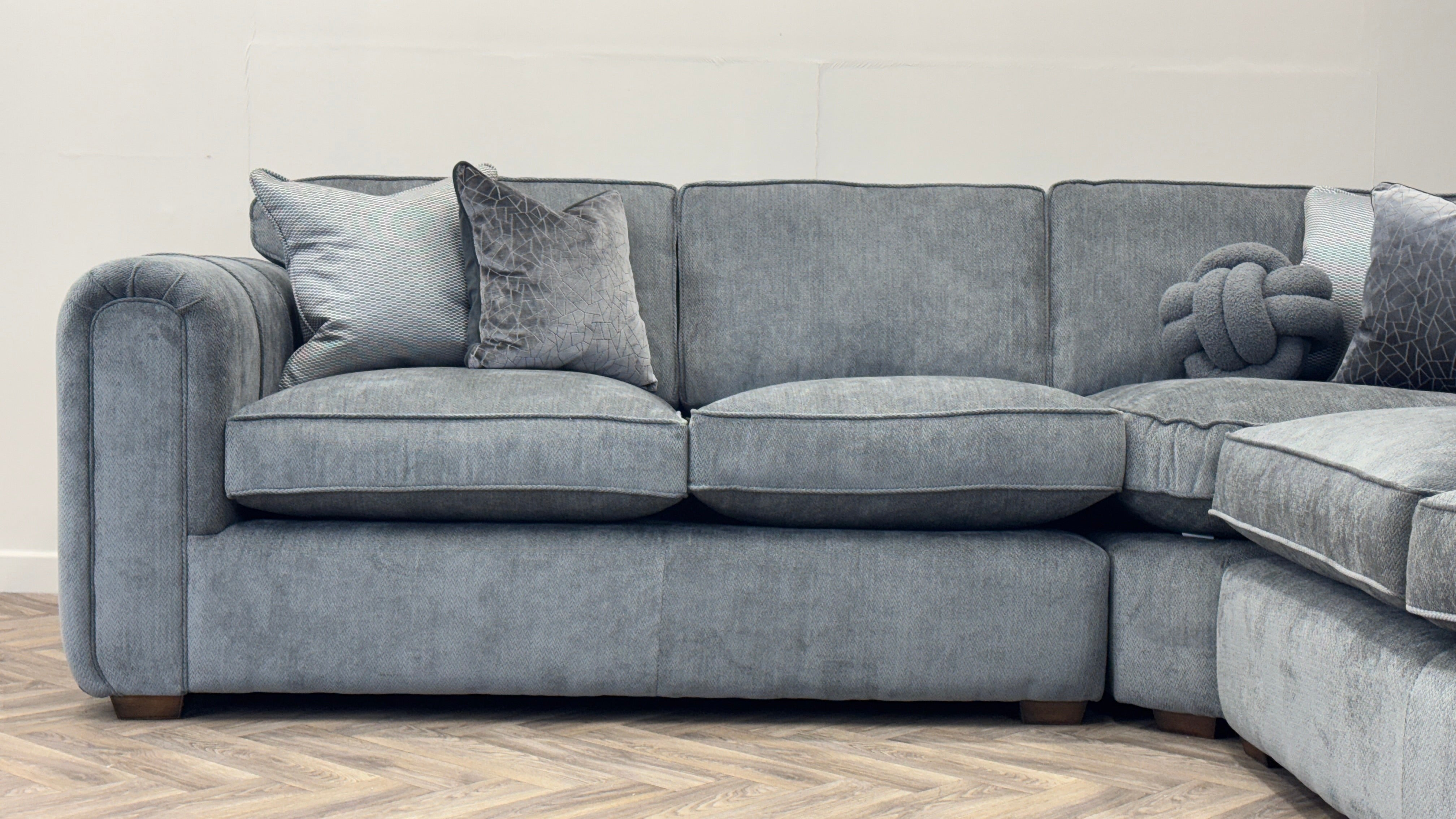 Roxy Night Shadow Grey Photography Sample Corner Sofa