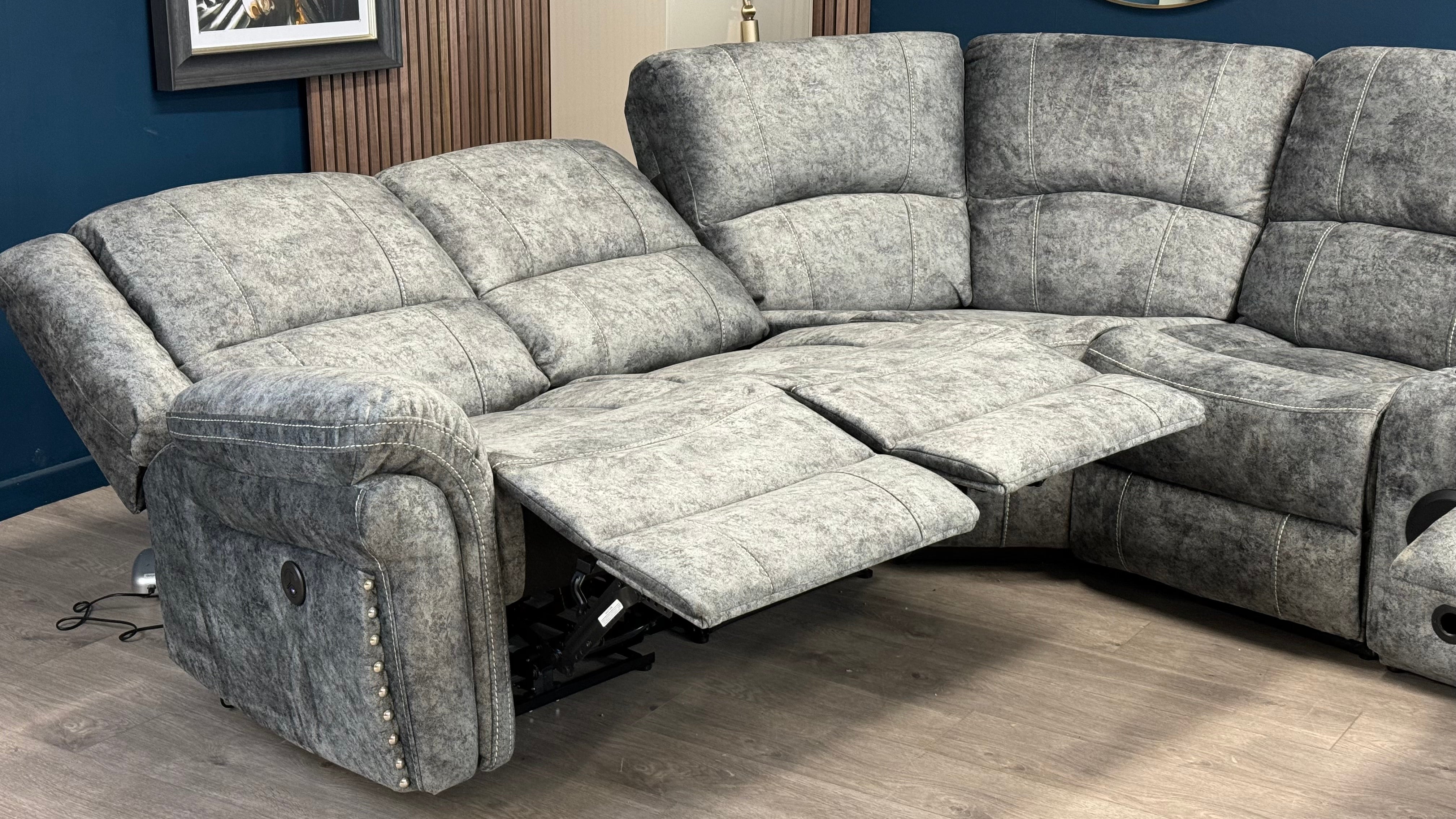 Infinity Modular Power Recliner & Console Corner Fabric Sofa