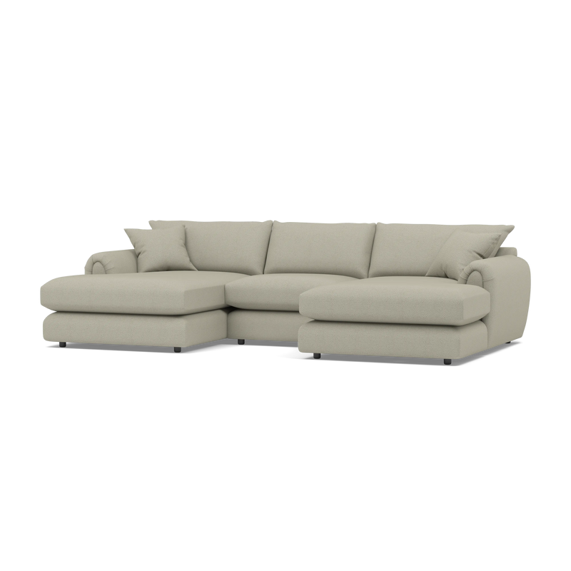 Archie XL Double Chaise Fabric Sofa