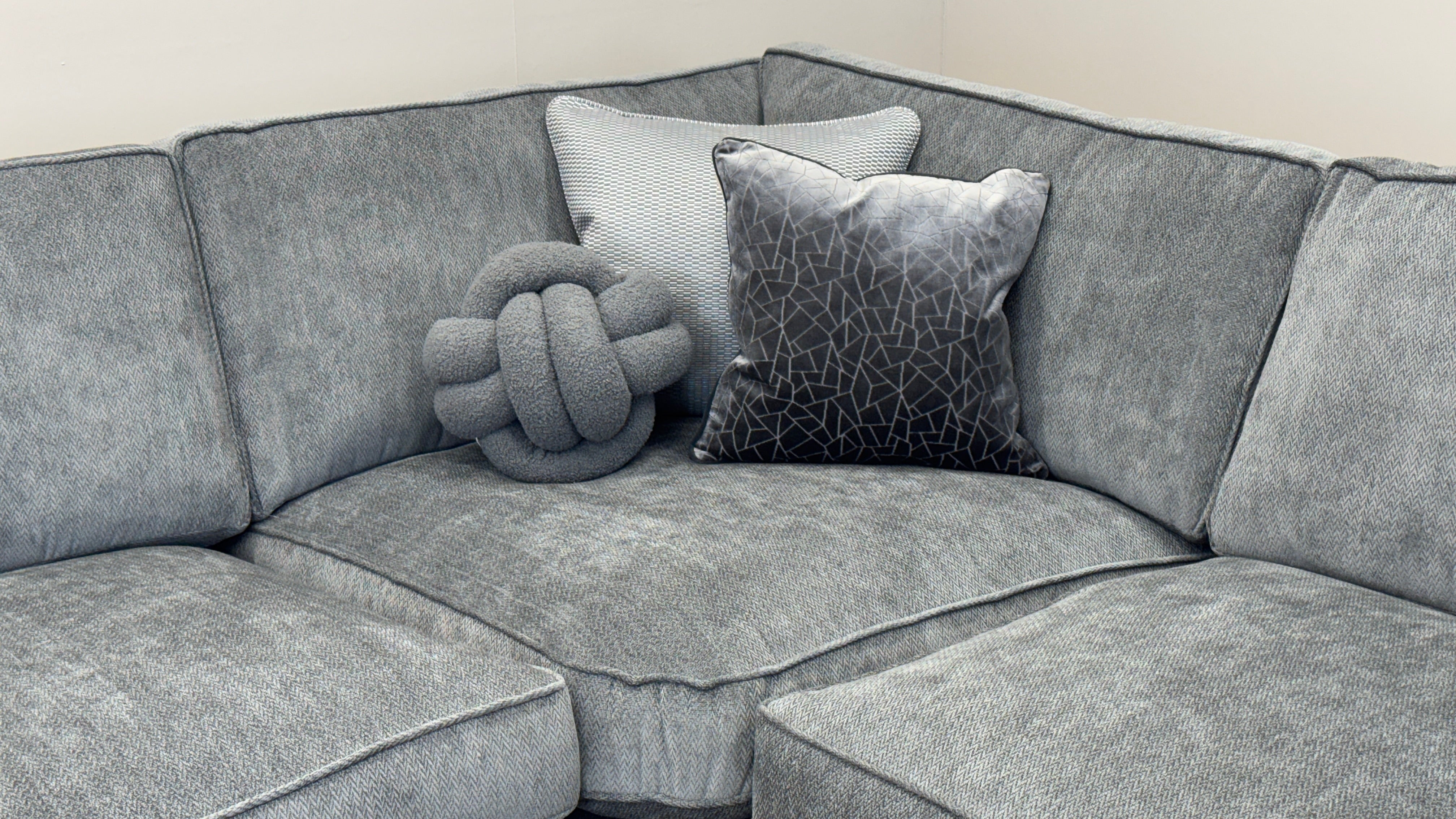 Roxy Night Shadow Grey Photography Sample Corner Sofa