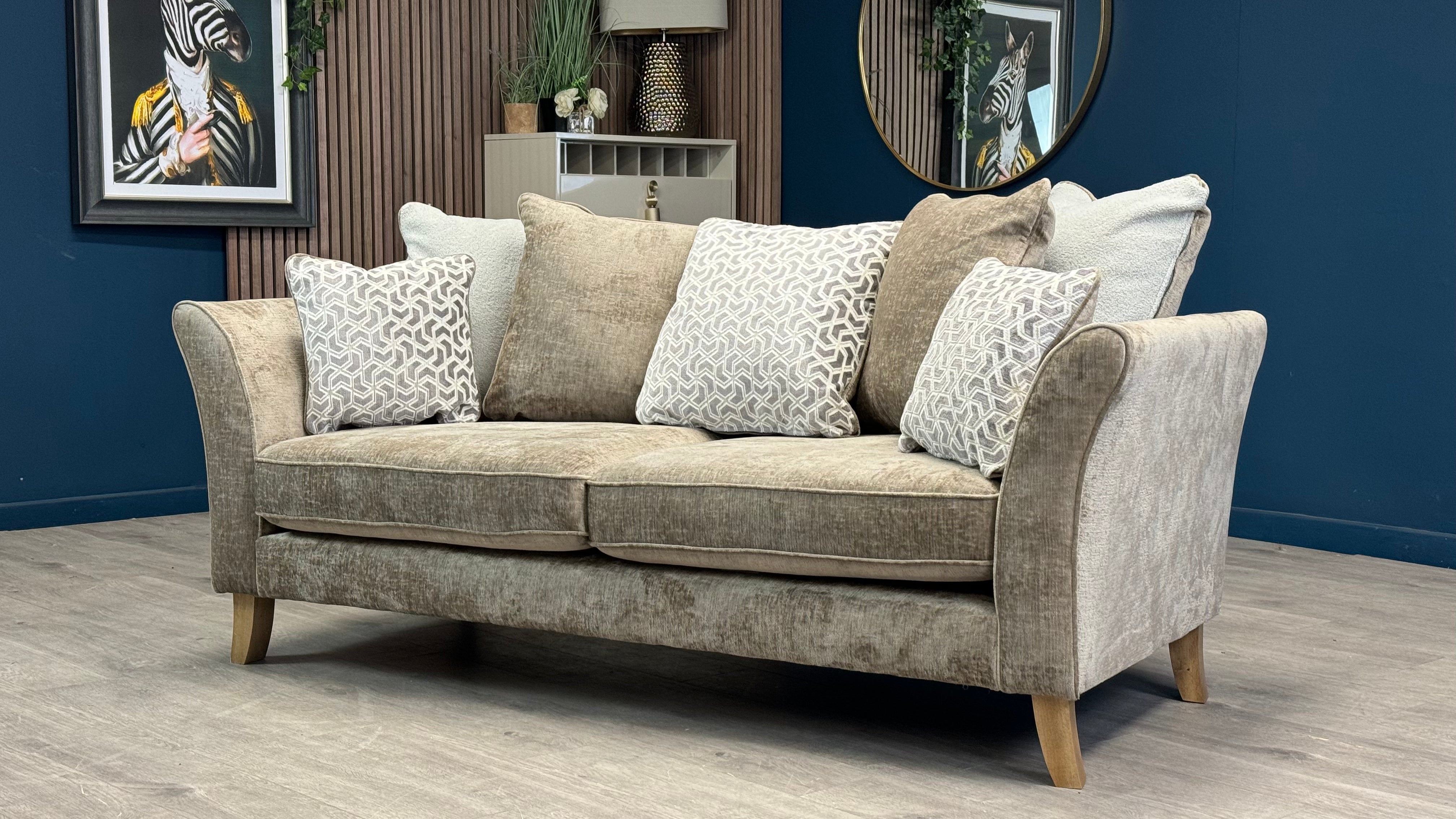 3 seater clearance pillow back sofa