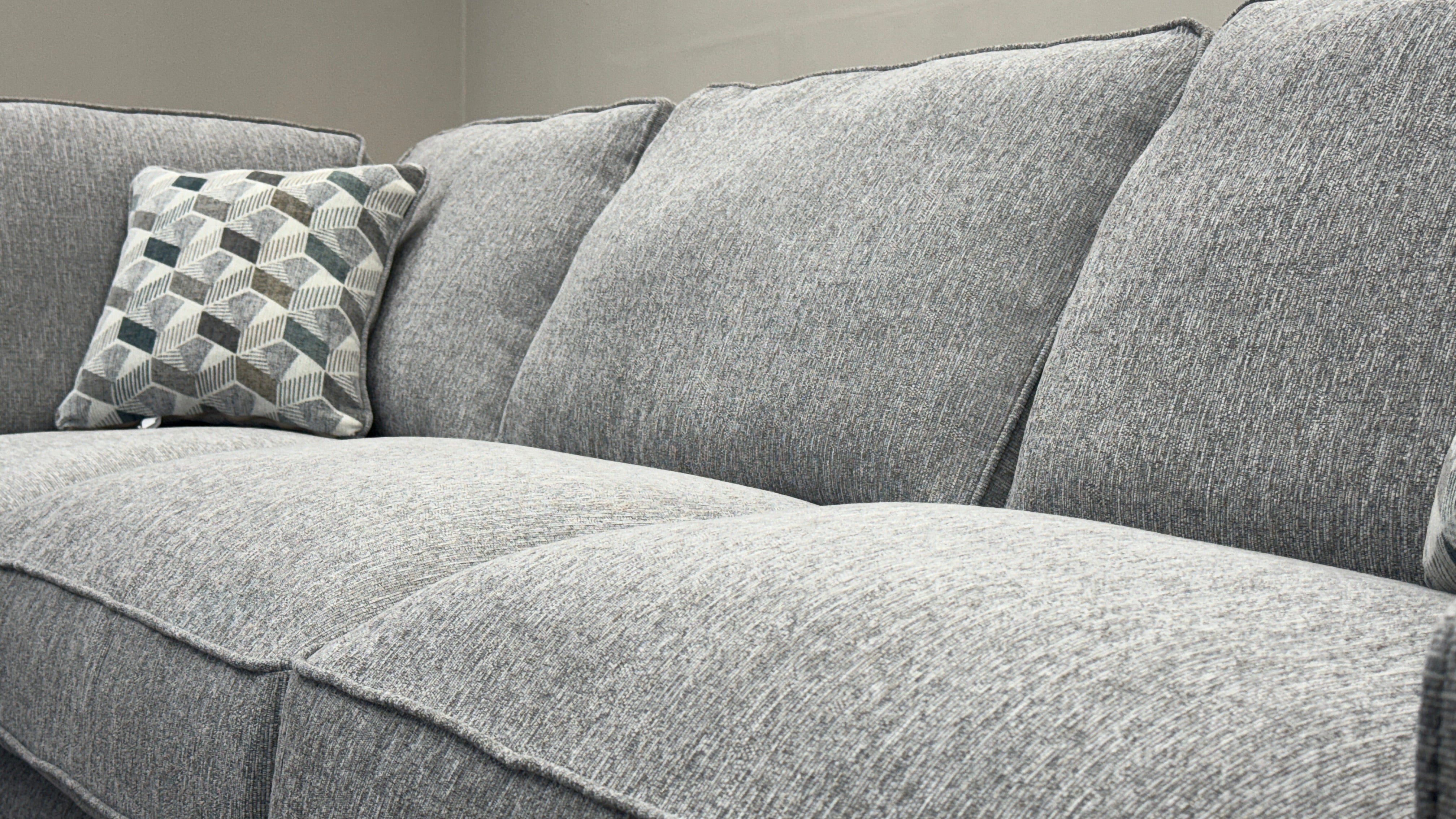 Freddie Chicago Left Hand Chaise Corner Sofa Grey Fabric