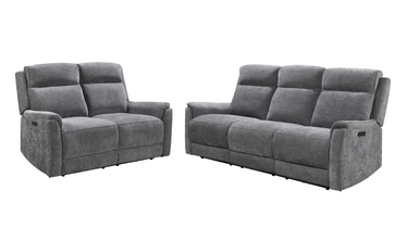 Carter 3 & 2 Seater Power Recliner Fabric Sofa Set