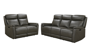 Carter 3 & 2 Seater Leather Power Recliner Sofa Bundle
