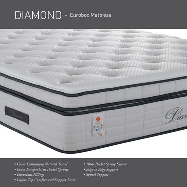 Diamond - 1000 Pocket Sprung Orthopaedic Mattress