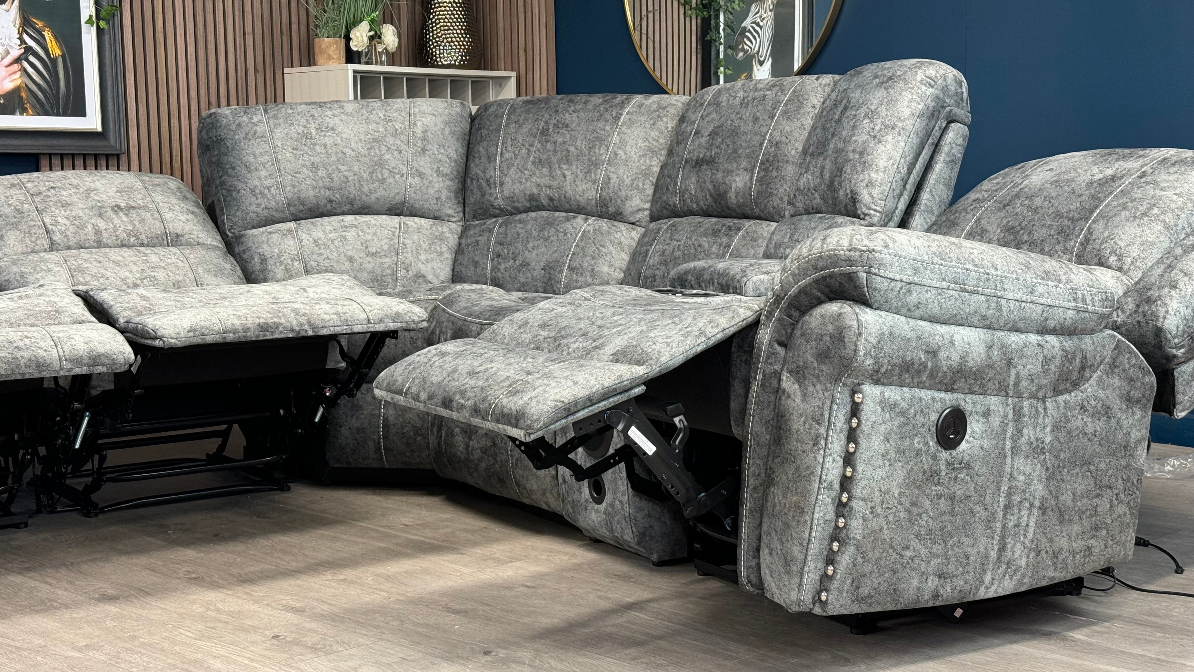 Infinity Modular Power Recliner & Console Corner Fabric Sofa