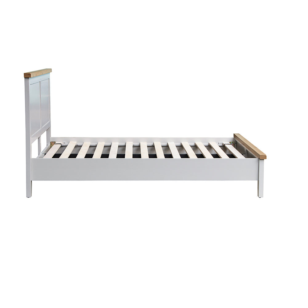 Home Living Outlet Bed Frame Wooden Washed Oak 