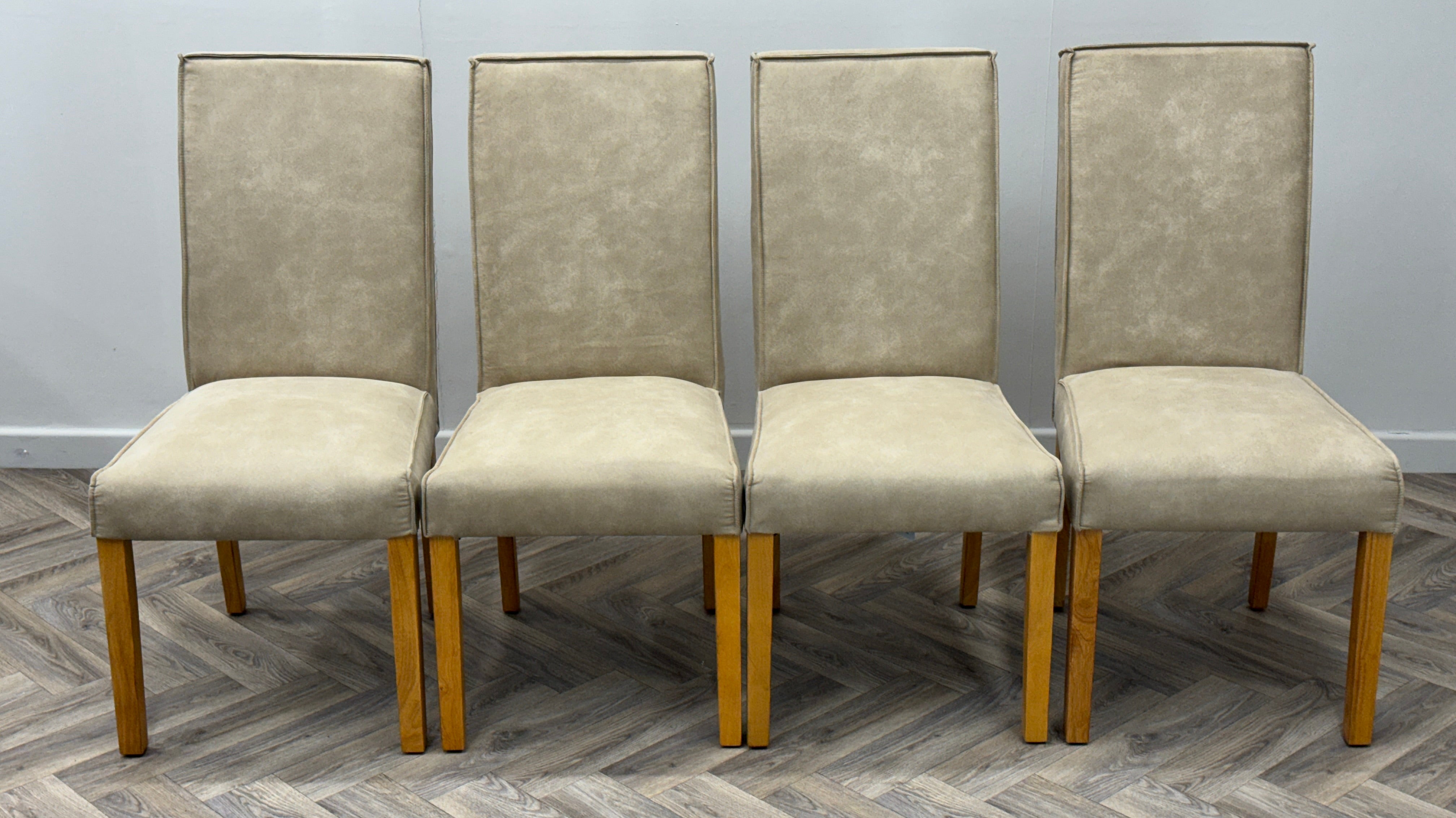 Faux Suede Dining Chairs x4