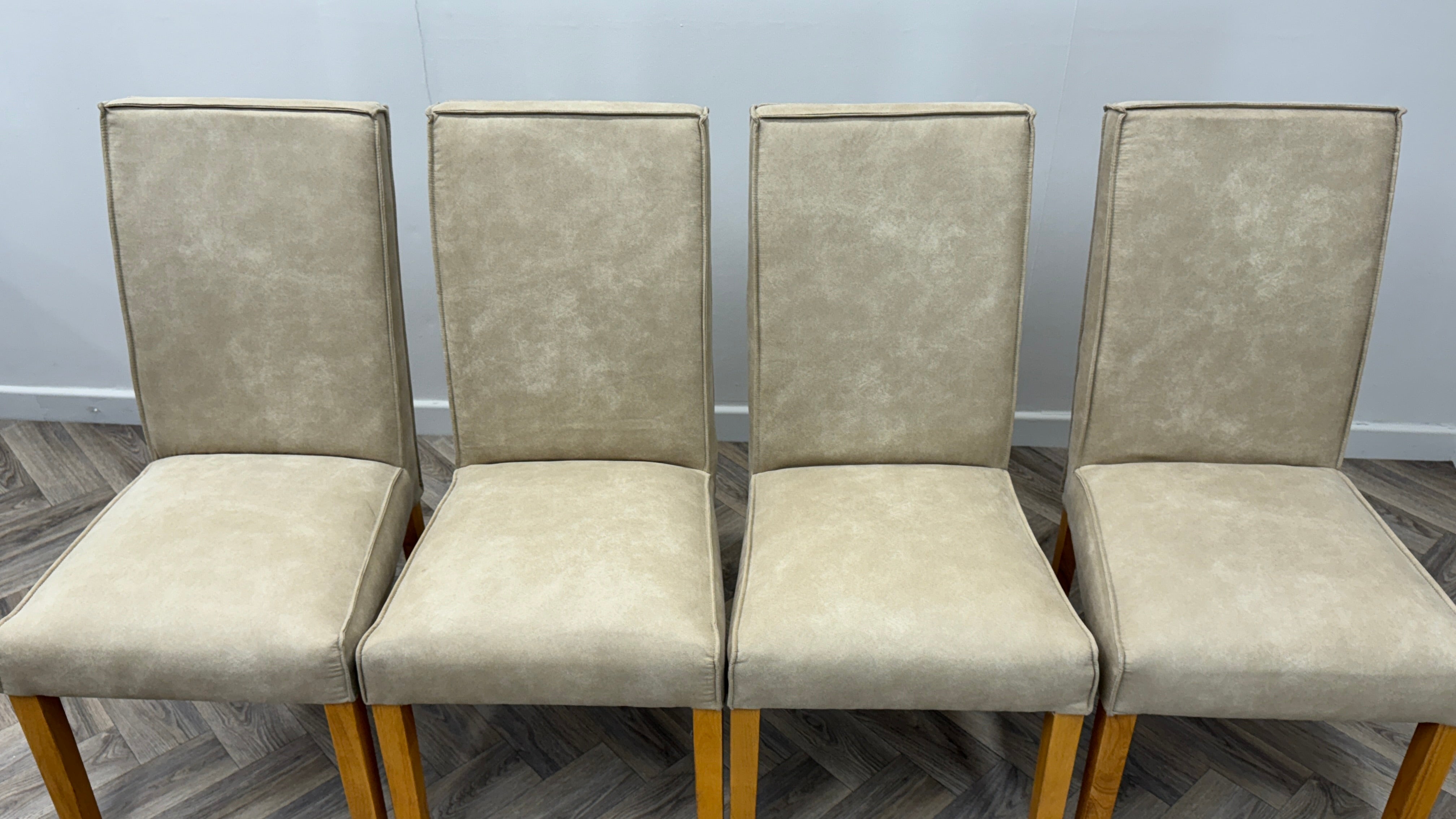 Faux Suede Dining Chairs x4