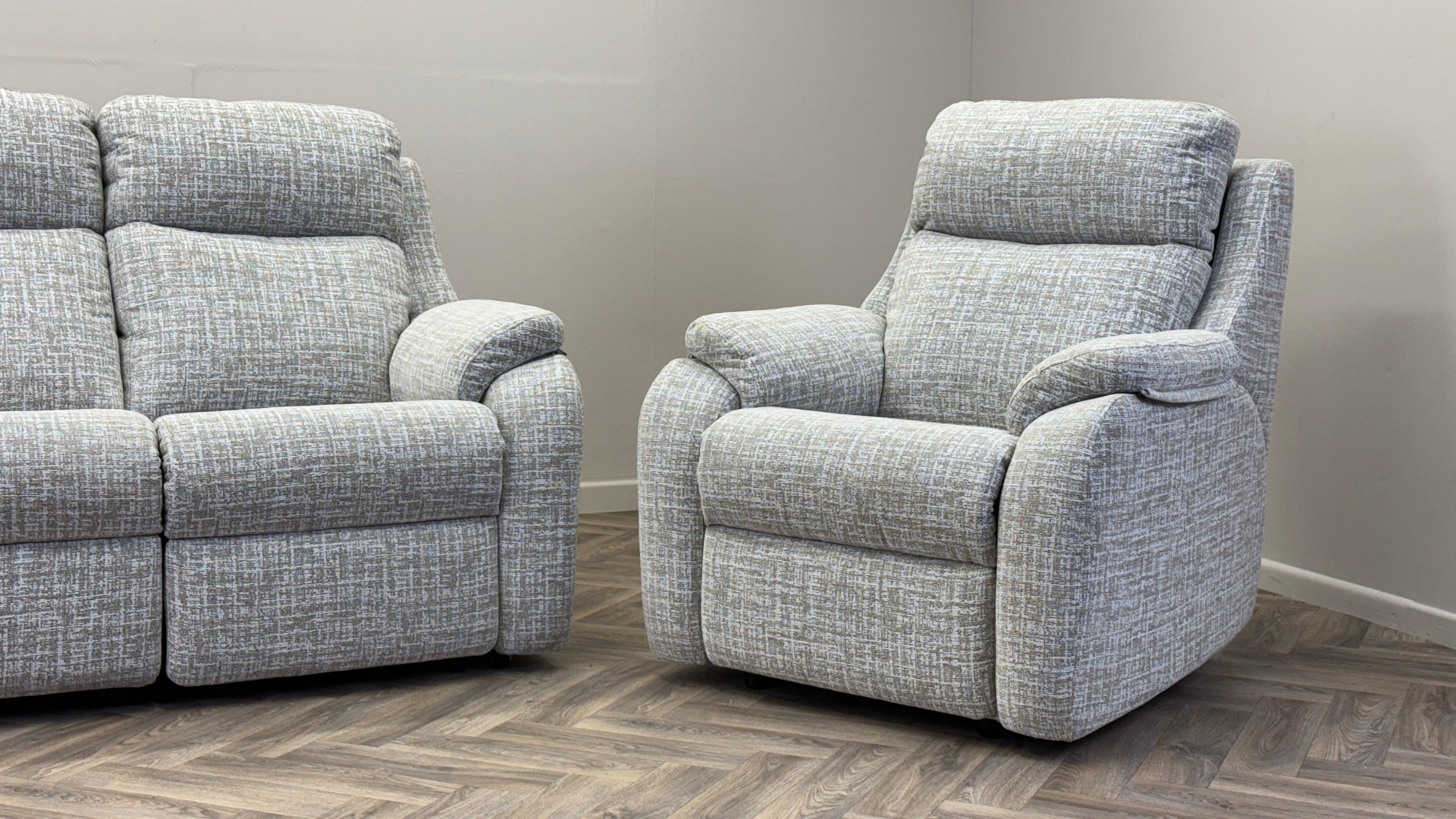 G Plan 3 Seater Sofa Power Recliner & Arm Chair Fabric