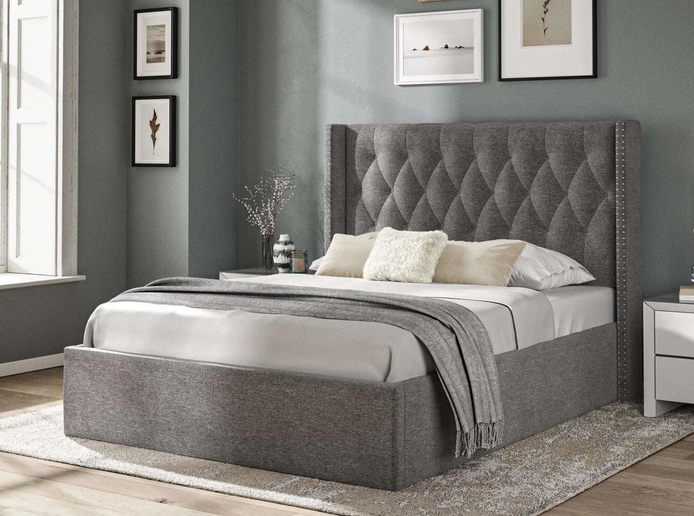 Home Living Outlet Chester Bed Frame Ottoman Storage