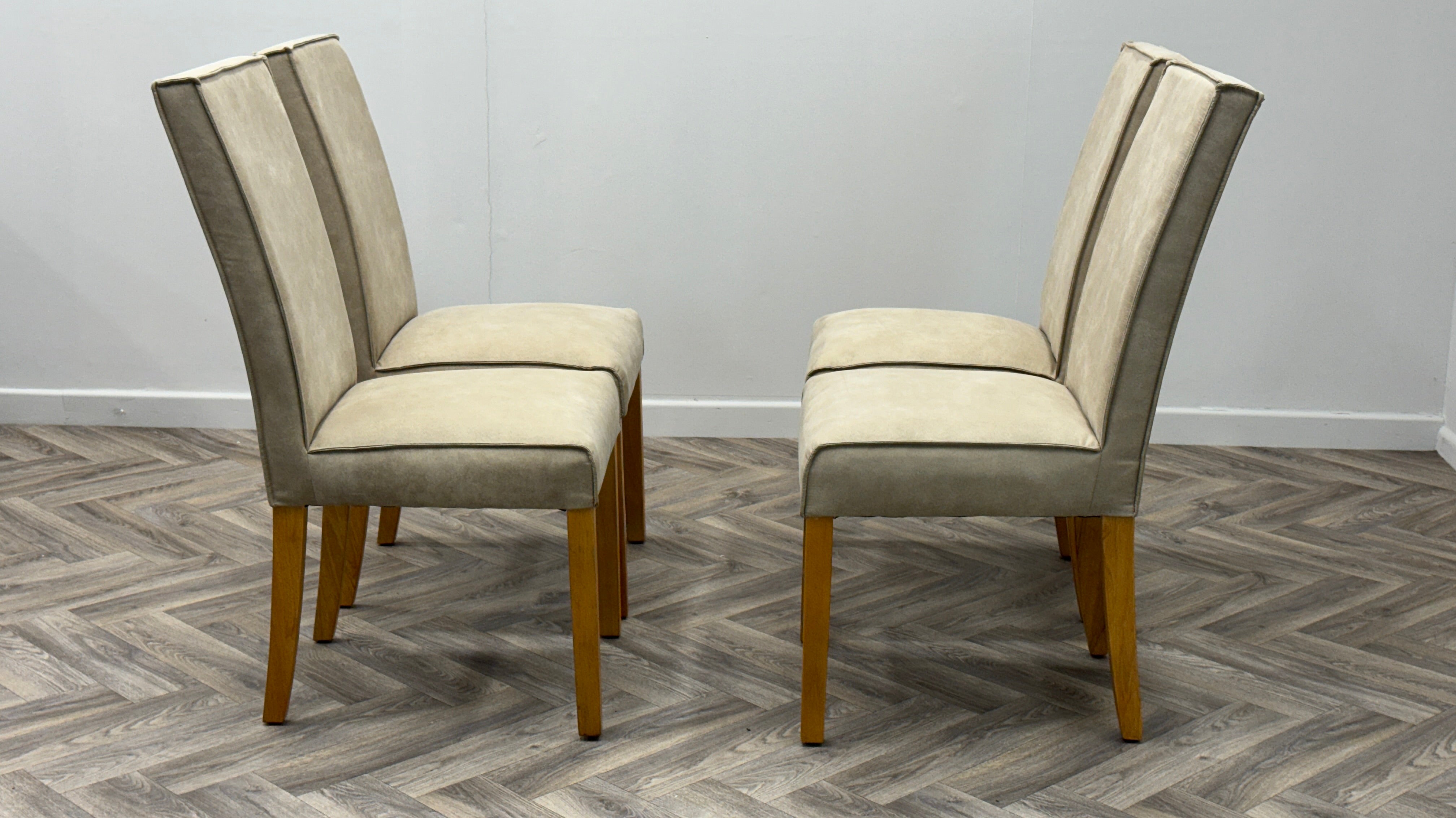 Faux Suede Dining Chairs x4